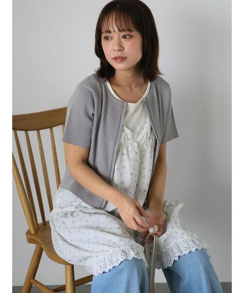 ehka sopo（エヘカソポ）の「◎小花柄ミニキャミワンピース（ワンピース・レディース・ベージュ/ブラック/オフホワイト・F）」の8枚目の写真