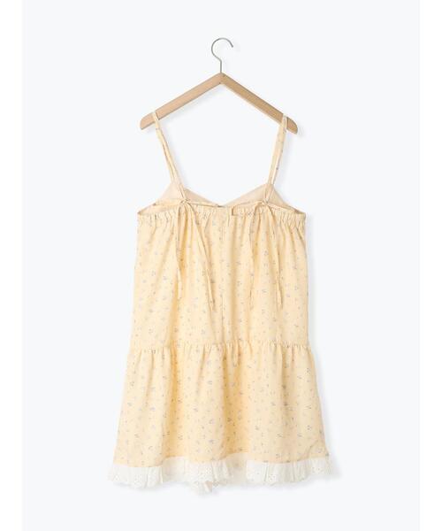 ehka sopo（エヘカソポ）の「◎小花柄ミニキャミワンピース（ワンピース・レディース・ベージュ/ブラック/オフホワイト・F）」の4枚目の写真