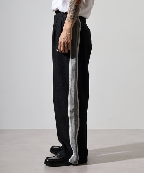 NERDY(ノルディ)の「サイドラインワイドデニムパンツ(デニムパンツ・メンズ・ネイビー/ブラック・L/M/S)」の17枚目の写真