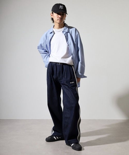 NERDY(ノルディ)の「サイドラインワイドデニムパンツ(デニムパンツ・メンズ・ネイビー/ブラック・L/M/S)」の15枚目の写真
