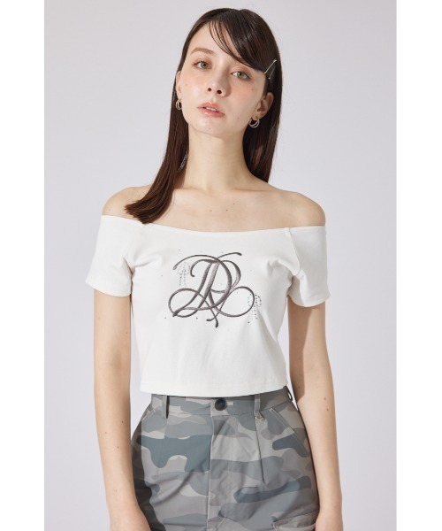 rienda(リエンダ)の「【AKB48 千葉恵里さん着用】ツーウェイオフショルTシャツ 夏服(Tシャツ/カットソー・レディース・ライトピンク/ホワイト/ネイビー・FREE)」の8枚目の写真