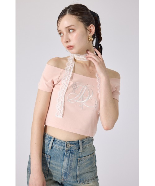 rienda(リエンダ)の「【AKB48 千葉恵里さん着用】ツーウェイオフショルTシャツ 夏服(Tシャツ/カットソー・レディース・ライトピンク/ホワイト/ネイビー・FREE)」の17枚目の写真