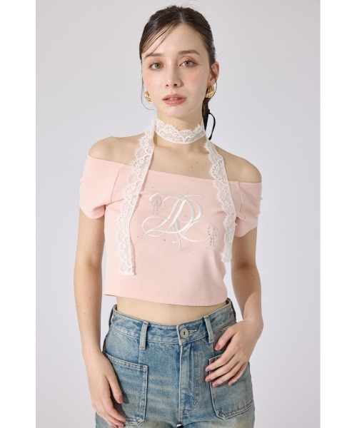 rienda(リエンダ)の「【AKB48 千葉恵里さん着用】ツーウェイオフショルTシャツ 夏服(Tシャツ/カットソー・レディース・ライトピンク/ホワイト/ネイビー・FREE)」の13枚目の写真