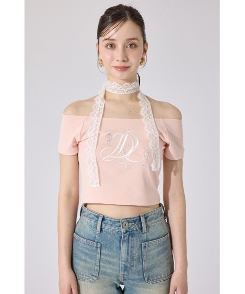 rienda(リエンダ)の「【AKB48 千葉恵里さん着用】ツーウェイオフショルTシャツ 夏服(Tシャツ/カットソー・レディース・ライトピンク/ホワイト/ネイビー・FREE)」の12枚目の写真