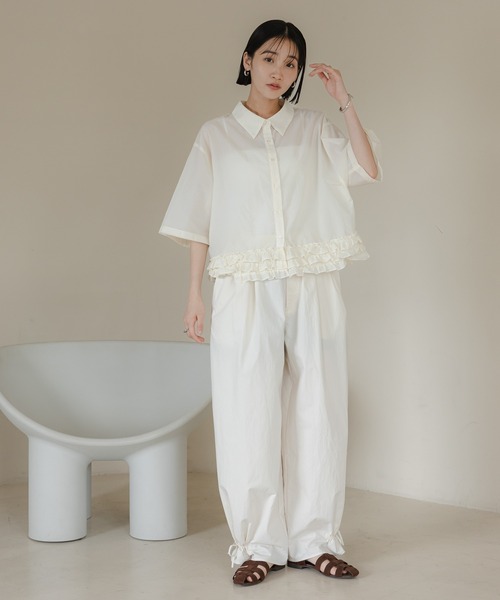 LOWRYS FARM（ローリーズファーム）の「２ＷＡＹリボンタックパンツ　525970（その他パンツ・レディース・イエロー/アイボリー/ブラック・FREE）」の19枚目の写真