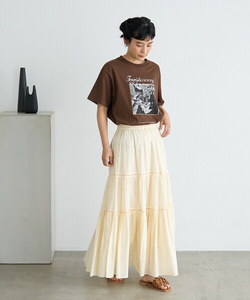 FREAK'S STORE(フリークスストア)の「Autumn Girls photo Tシャツ/フォトTシャツ(Tシャツ/カットソー・レディース・ブラウン/オフホワイト/ラベンダー・フリ-)」の4枚目の写真