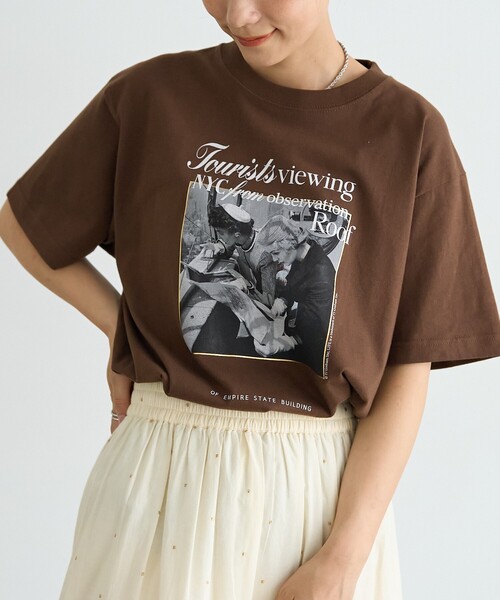 FREAK'S STORE(フリークスストア)の「Autumn Girls photo Tシャツ/フォトTシャツ(Tシャツ/カットソー・レディース・ブラウン/オフホワイト/ラベンダー・フリ-)」の8枚目の写真