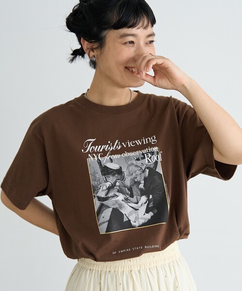 FREAK'S STORE(フリークスストア)の「Autumn Girls photo Tシャツ/フォトTシャツ(Tシャツ/カットソー・レディース・ブラウン/オフホワイト/ラベンダー・フリ-)」の9枚目の写真