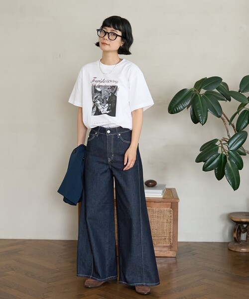 FREAK'S STORE(フリークスストア)の「Autumn Girls photo Tシャツ/フォトTシャツ(Tシャツ/カットソー・レディース・ブラウン/オフホワイト/ラベンダー・フリ-)」の12枚目の写真