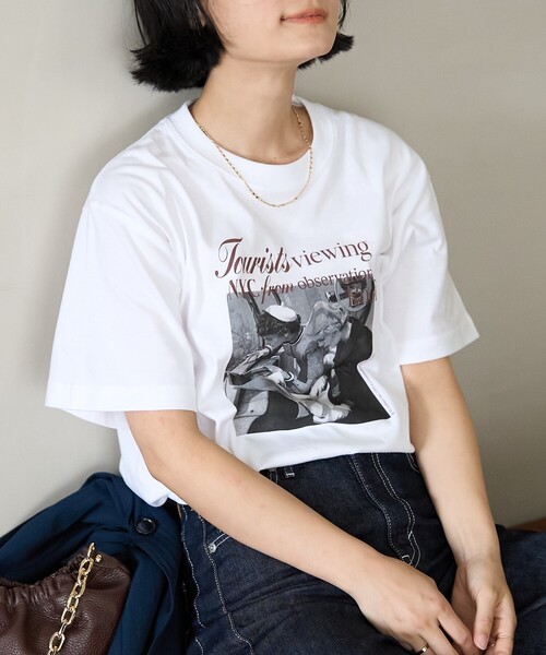 FREAK'S STORE(フリークスストア)の「Autumn Girls photo Tシャツ/フォトTシャツ(Tシャツ/カットソー・レディース・ブラウン/オフホワイト/ラベンダー・フリ-)」の19枚目の写真