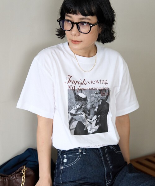 FREAK'S STORE(フリークスストア)の「Autumn Girls photo Tシャツ/フォトTシャツ(Tシャツ/カットソー・レディース・ブラウン/オフホワイト/ラベンダー・フリ-)」の20枚目の写真