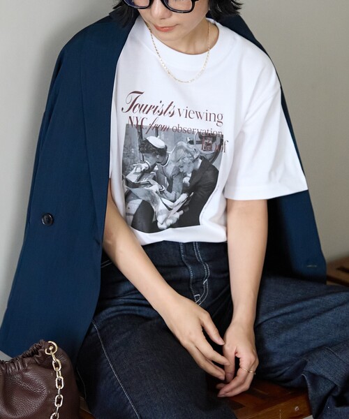 FREAK'S STORE(フリークスストア)の「Autumn Girls photo Tシャツ/フォトTシャツ(Tシャツ/カットソー・レディース・ブラウン/オフホワイト/ラベンダー・フリ-)」の21枚目の写真