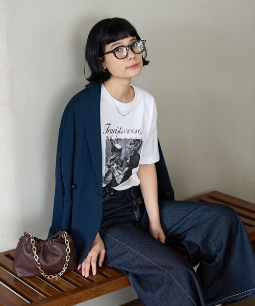 FREAK'S STORE(フリークスストア)の「Autumn Girls photo Tシャツ/フォトTシャツ(Tシャツ/カットソー・レディース・ブラウン/オフホワイト/ラベンダー・フリ-)」の22枚目の写真