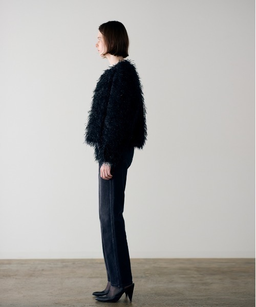 Marilyn Moon（マリリンムーン）の「【SOI-MeME】sheer fringe jacket（その他アウター・レディース・アイボリー/ブラック・FREE）」の8枚目の写真