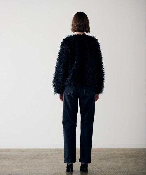Marilyn Moon（マリリンムーン）の「【SOI-MeME】sheer fringe jacket（その他アウター・レディース・アイボリー/ブラック・FREE）」の10枚目の写真