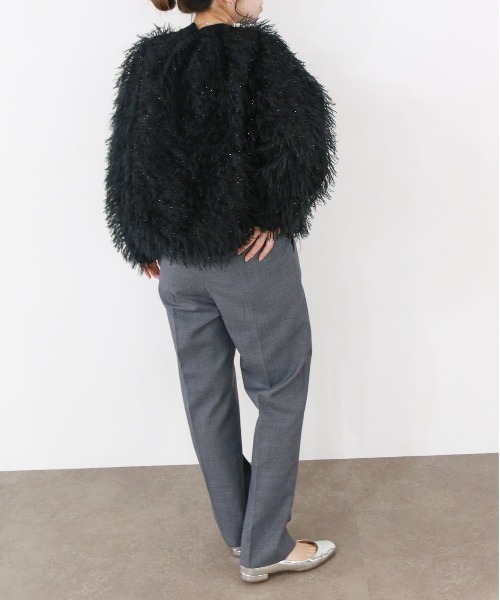 Marilyn Moon（マリリンムーン）の「【SOI-MeME】sheer fringe jacket（その他アウター・レディース・アイボリー/ブラック・FREE）」の13枚目の写真