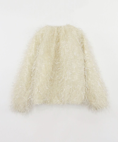 Marilyn Moon（マリリンムーン）の「【SOI-MeME】sheer fringe jacket（その他アウター・レディース・アイボリー/ブラック・FREE）」の17枚目の写真