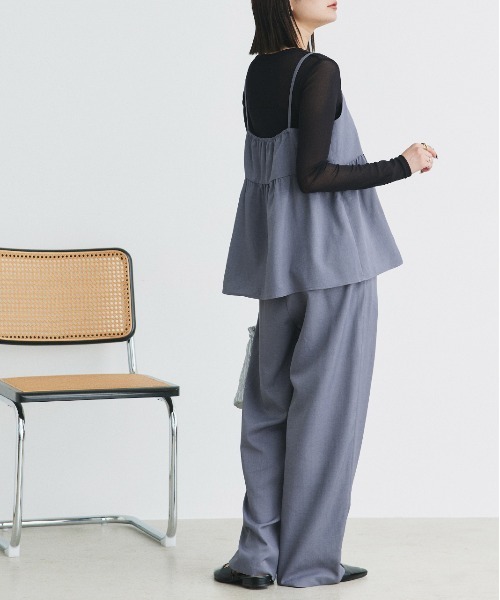 ad thie（アドティエ）の「ペプラム キャミソール ロングパンツ