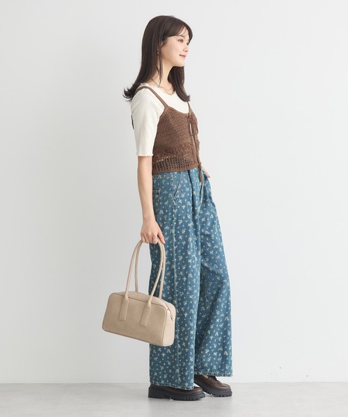 earth music&ecology（アースミュージックアンドエコロジー）の「フリンジニットビスチェ（ベスト・レディース・ブラック/ブラウン/アイボリー・FREE）」の14枚目の写真