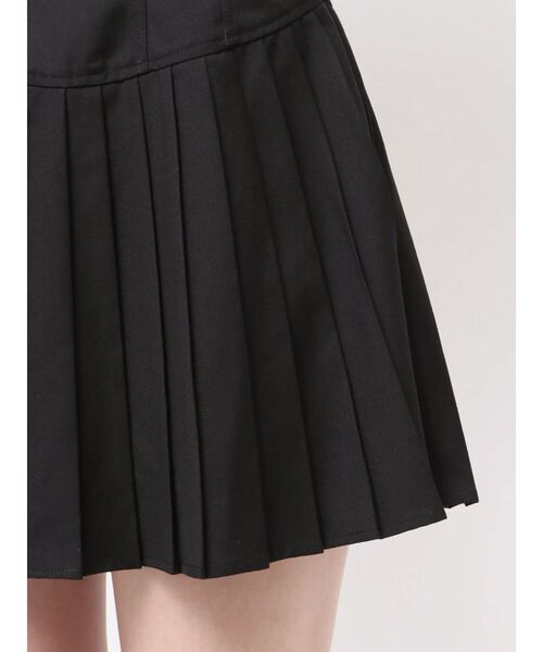 EVRIS（エヴリス）の「ショルダーリボンプリーツミニワンピース（ワンピース・レディース・ブラック/イエロー・SMALL/MEDIUM）」の12枚目の写真