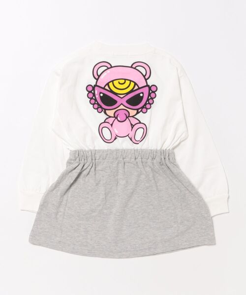 HYSTERIC MINI(ヒステリックミニ)の「TEDDY MINI WITH LOVE ワンピース(ワンピース・キッズ・ホワイト・120/100/110)」の2枚目の写真