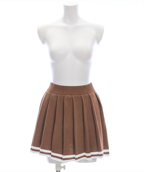 clear（クリア）の「ダブルカラーポロニット&スカートセットアップ［韓国 カジュアル ガーリー］（ワンピース・レディース・ネイビー/杢グレー/ブラウン・F）」の13枚目の写真