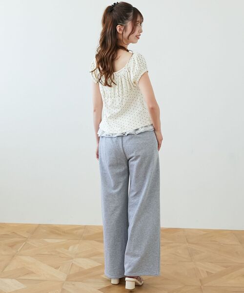 MAJESTIC LEGON（マジェスティックレゴン）の「フリルレイヤードスウェットパンツ（スウェットパンツ・レディース・オートミール/ネイビー/グレー・MEDIUM/SMALL）」の21枚目の写真