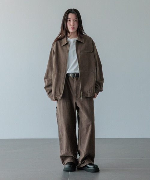 LOWRYS FARM（ローリーズファーム）の「【LFM(U)】デニムＺＩＰブルゾン　 571362（デニムジャケット・メンズ・ブラック/ブラウン・MEDIUM/LARGE）」の3枚目の写真