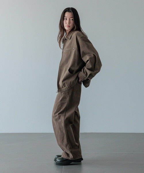 LOWRYS FARM（ローリーズファーム）の「【LFM(U)】デニムＺＩＰブルゾン　 571362（デニムジャケット・メンズ・ブラック/ブラウン・MEDIUM/LARGE）」の4枚目の写真