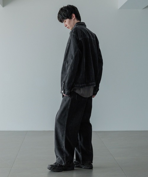 LOWRYS FARM（ローリーズファーム）の「【LFM(U)】デニムＺＩＰブルゾン　 571362（デニムジャケット・メンズ・ブラック/ブラウン・MEDIUM/LARGE）」の9枚目の写真