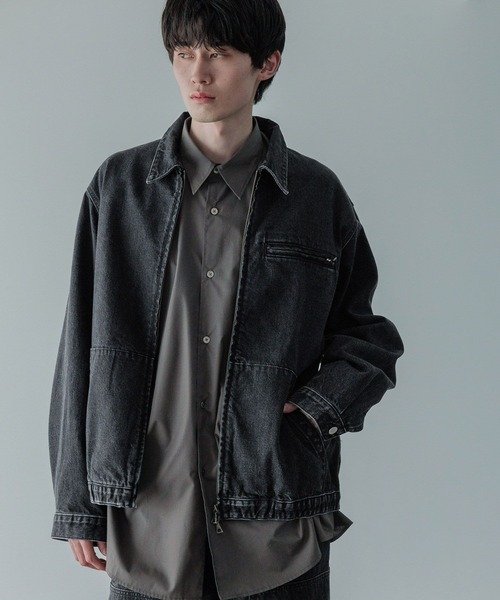 LOWRYS FARM（ローリーズファーム）の「【LFM(U)】デニムＺＩＰブルゾン　 571362（デニムジャケット・メンズ・ブラック/ブラウン・MEDIUM/LARGE）」の11枚目の写真