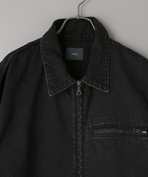 LOWRYS FARM（ローリーズファーム）の「【LFM(U)】デニムＺＩＰブルゾン　 571362（デニムジャケット・メンズ・ブラック/ブラウン・MEDIUM/LARGE）」の15枚目の写真