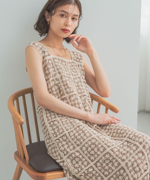 studio CLIP（スタディオクリップ）の「クロシェレースワンピース[プチサイズあり]（ワンピース・レディース・その他2/その他1/ブラック・PF/FREE）」の3枚目の写真