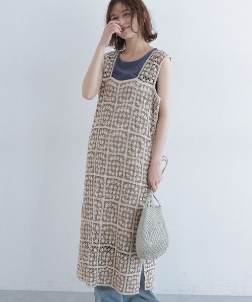 studio CLIP（スタディオクリップ）の「クロシェレースワンピース[プチサイズあり]（ワンピース・レディース・その他2/その他1/ブラック・PF/FREE）」の21枚目の写真