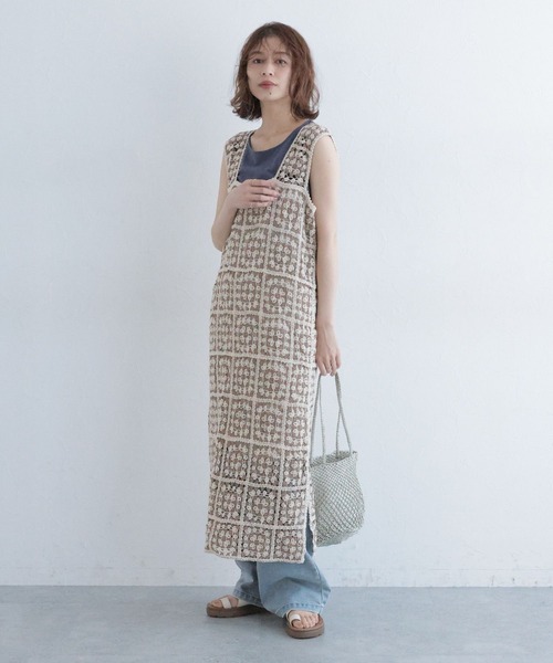 studio CLIP（スタディオクリップ）の「クロシェレースワンピース[プチサイズあり]（ワンピース・レディース・その他2/その他1/ブラック・PF/FREE）」の19枚目の写真