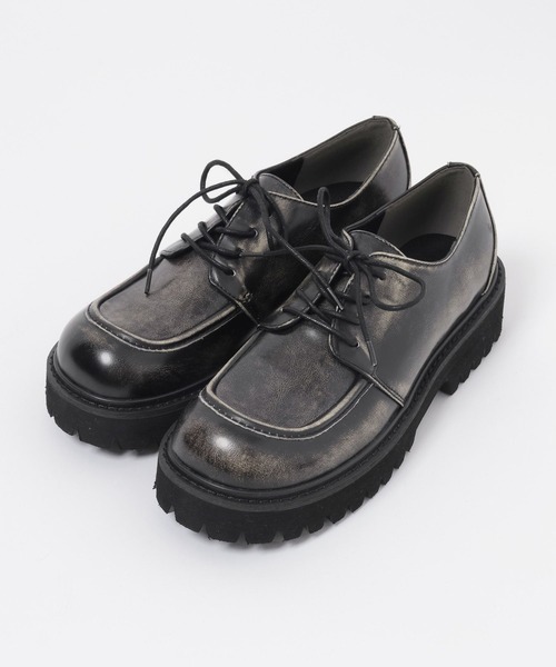 JEANASIS(ジーナシス)の「レースUPマニッシュシューズ/578876(ローファー・レディース・レッド系その他/ブラック系その他・MEDIUM/LARGE)」の1枚目の写真