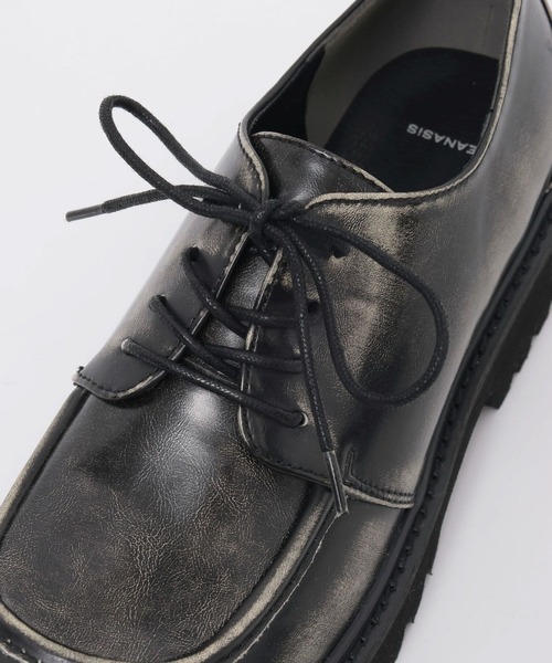 JEANASIS(ジーナシス)の「レースUPマニッシュシューズ/578876(ローファー・レディース・レッド系その他/ブラック系その他・MEDIUM/LARGE)」の3枚目の写真