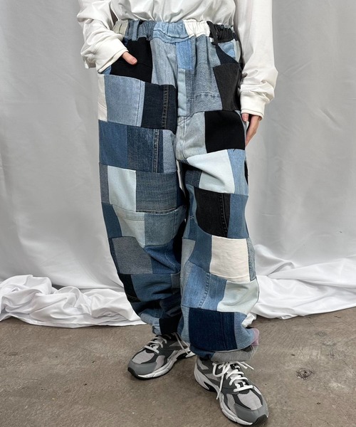 G.V.G.V.(ジーヴィージーヴィー)の「PATCHWORK DENIM PANTS(デニムパンツ・メンズ・マルチ・ONE SIZE)」の3枚目の写真
