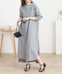 デニムマーメイドワンピース　グレー　0 LACE MIX DENIM OP/レースミックスデニムワンピース[品番