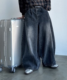 MandO（Auntie Rosa）（エムオー）の「アソートウォッシュドワイド切り替えバルーンワイドパンツ（デニムパンツ）」
