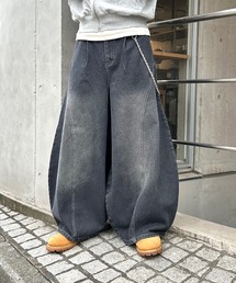 アソートウォッシュドワイド切り替えバルーンワイドパンツ