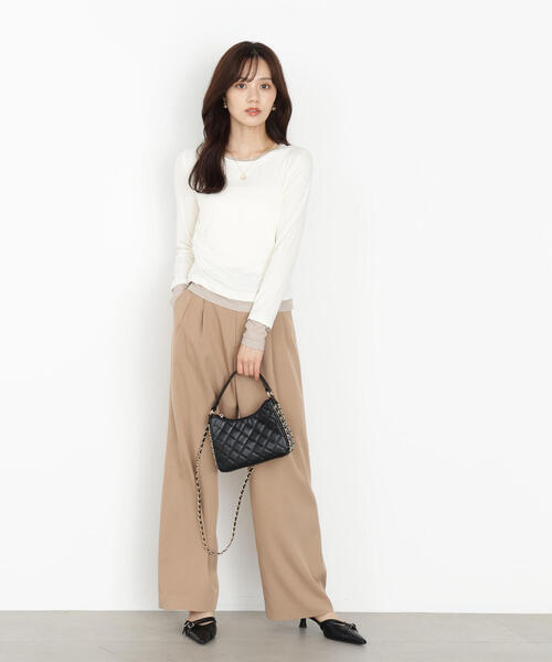 PROPORTION BODY DRESSING（プロポーションボディドレッシング）の「＜ウォッシャブル＞レイヤード風テレコ / 1215260802（Tシャツ/カットソー・レディース・グレー系その他/ホワイト系その他/ネイビー・FREE）」の9枚目の写真