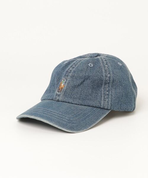 POLO RALPH LAUREN CHILDRENSWEAR(ポロ ラルフ ローレン チルドレンズウェア)の「インディゴ コットン デニム ボール キャップ(キャップ・キッズ・ブルー・ONE)」の4枚目の写真