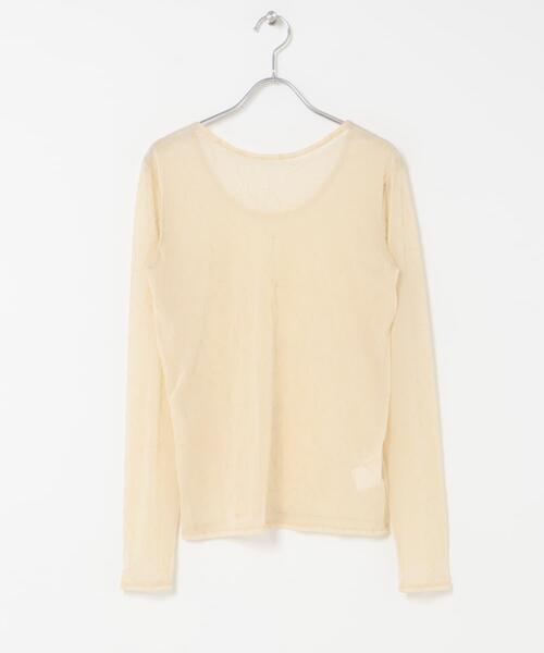 KBF(ケイビーエフ)の「フロッキーウェーブカットソー(Tシャツ/カットソー・レディース・ブラック/ベージュ/グレー・ONE)」の11枚目の写真