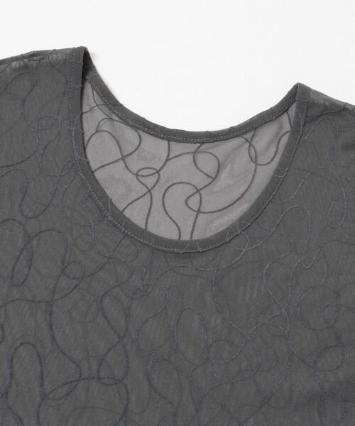 KBF(ケイビーエフ)の「フロッキーウェーブカットソー(Tシャツ/カットソー・レディース・ブラック/ベージュ/グレー・ONE)」の22枚目の写真