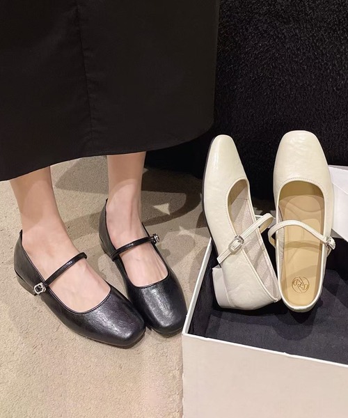 SETUP7(セットアップセブン)の「【SETUP7】スクエアトゥ ストラップシューズ 結婚式・二次会・披露宴・お呼ばれ・セレモニー・成人式 同窓会・女子会・2次会・謝恩会・パーティー・デート オケージョン・食事会・演奏会・発表会・記念日・七五三・お宮参り KNF-TP(パンプス・レディース・ブラック/ホワイト・38/37/36)」の22枚目の写真