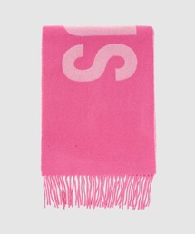 ジャックムス　ピンク ロゴ入り マフラー フリンジ付き JACQUEMUS｜ジャックムスの通販 - ZOZOTOWN