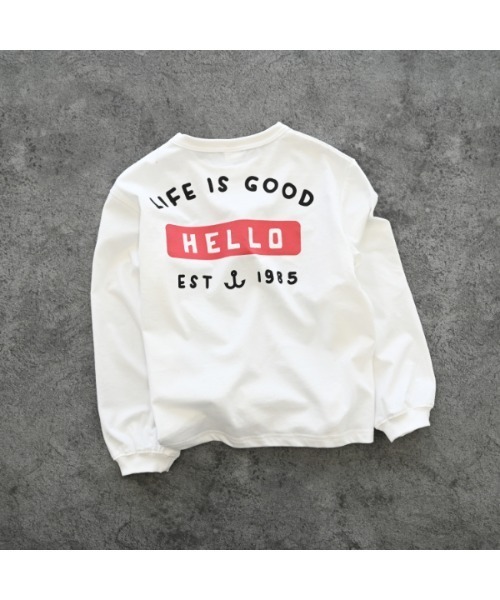 2nd(セカンド)の「ジーンズベーセカンド SEA ロングTシャツ(Tシャツ/カットソー・キッズ・ブラック/ベージュ/オフホワイト・130cm/160cm/150cm/140cm/120cm/110cm)」の4枚目の写真