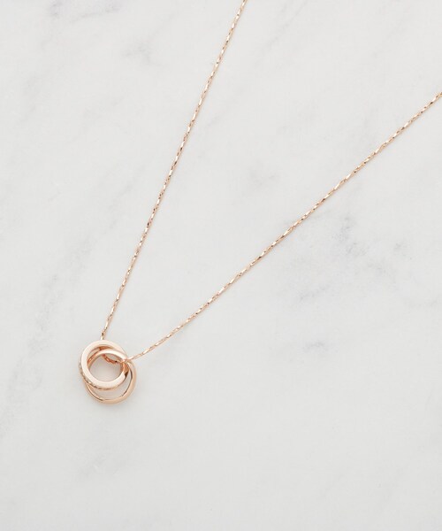 SHOO・LA・RUE(シューラルー)の「【2WAY】リング&クリアドロップネックレス(ネックレス・レディース・ダークブラウン/ピンクゴールド/シルバー/ブラック/ゴールド・00)」の5枚目の写真