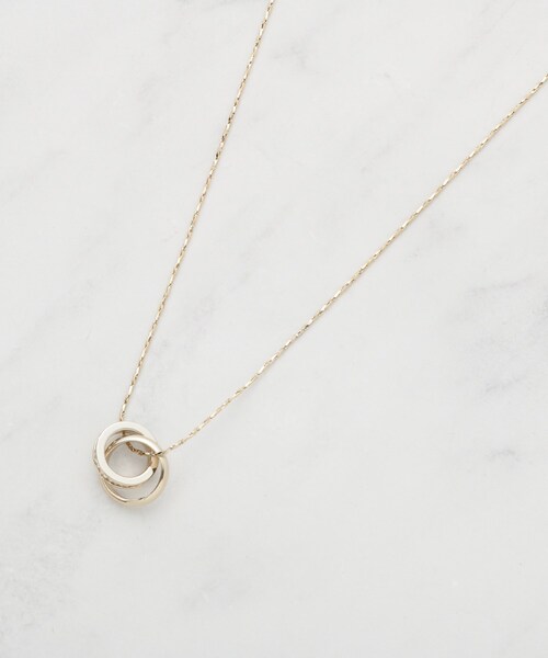 SHOO・LA・RUE(シューラルー)の「【2WAY】リング&クリアドロップネックレス(ネックレス・レディース・ダークブラウン/ピンクゴールド/シルバー/ブラック/ゴールド・00)」の4枚目の写真